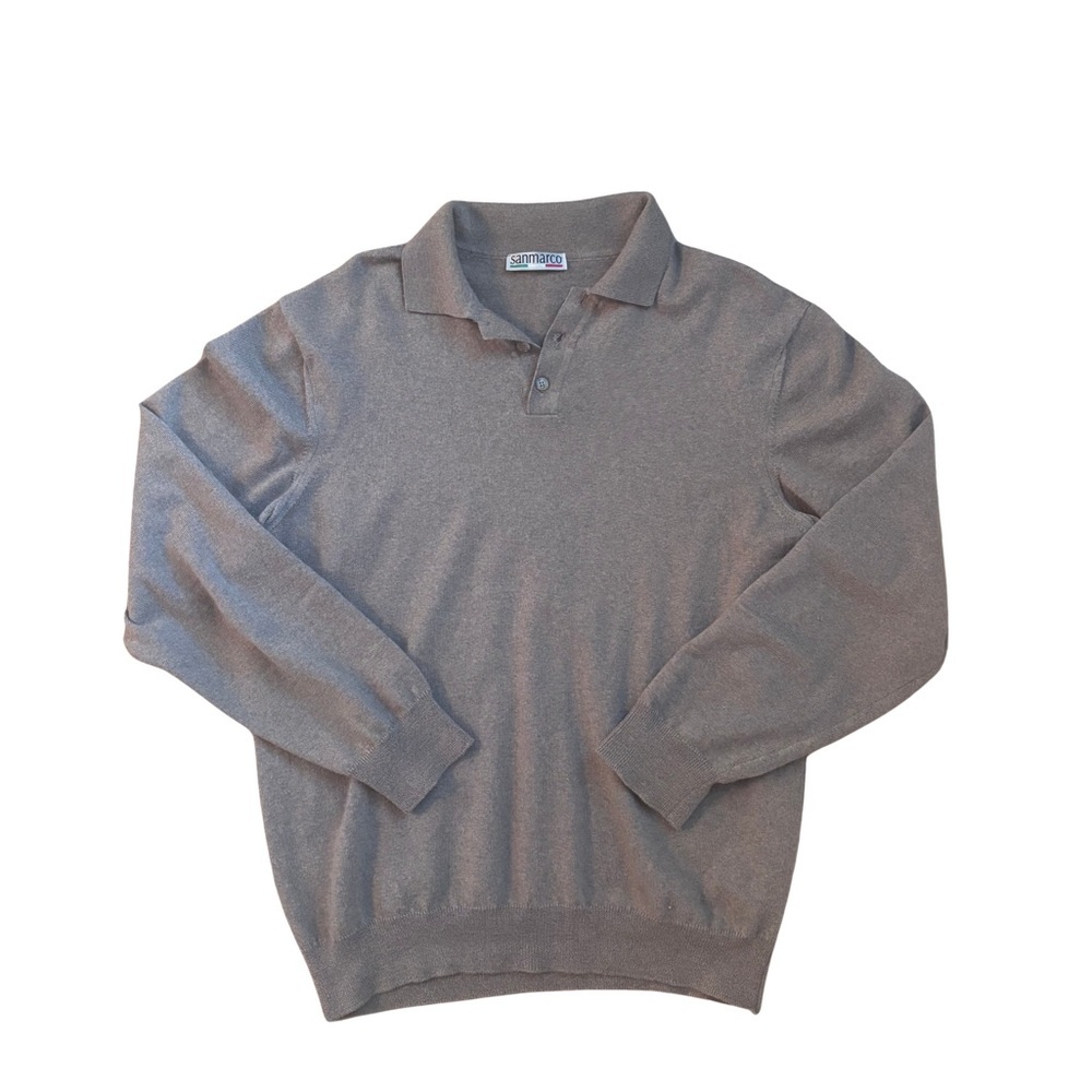 San Marco Sand Beige Polo Sweater